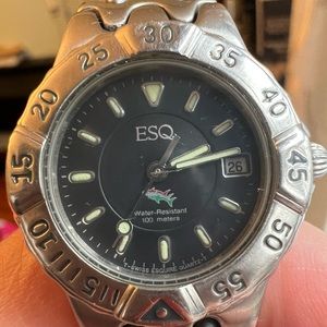 Vintage Movado Freedom Watch ESQ Date Diver Swiss